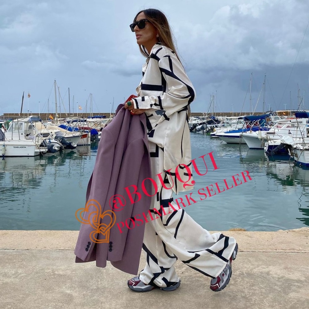 BLOGGERS FAV ZARA GEOMETRIC PRINTED LONG SLEEVES SHIRT - Picture 12 of 14